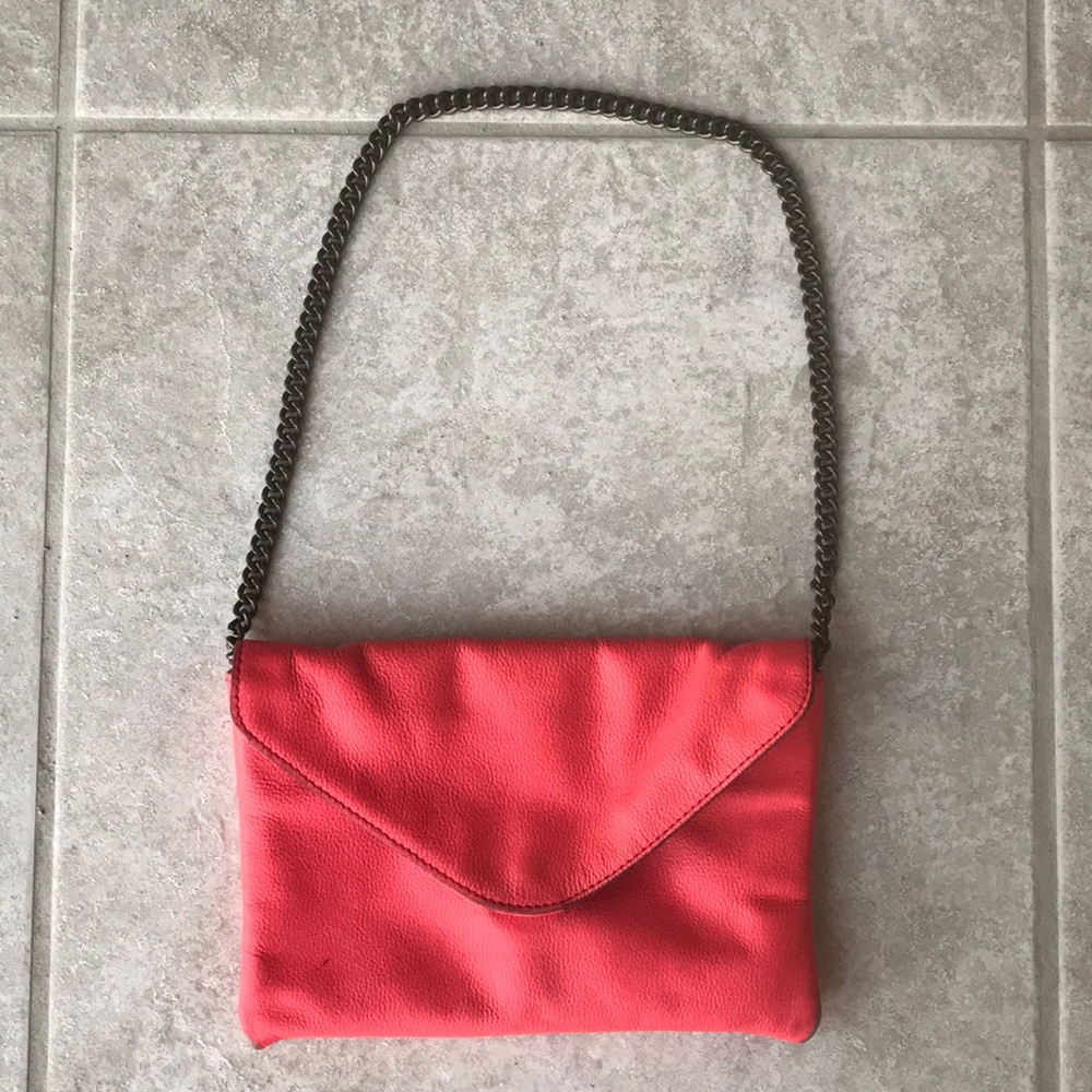 Coral J. Crew Envelope Purse